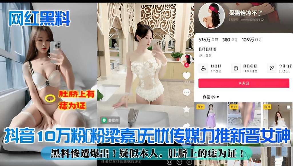抖音10万粉粉染嘉无忧传媒力推新晋女神黑料惨遭爆出海报