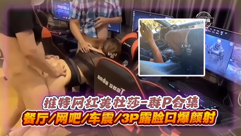 群P合集-推特网红美杜莎、餐厅、网吧、车震、3p、露脸口爆颜射