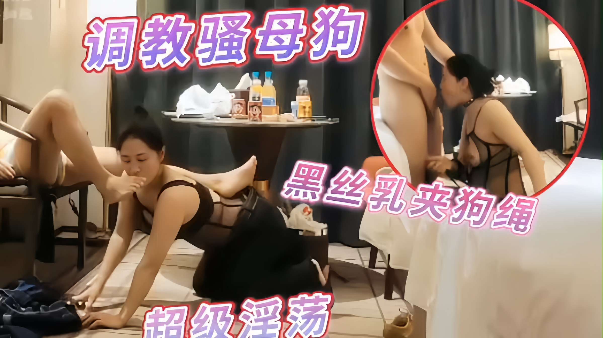 【调教骚母狗】黑丝乳夹狗绳学狗在地上爬争做主人小母狗舔脚吃鸡舔屁眼对白淫荡风骚上位骑乘搞到生活不能自理海报