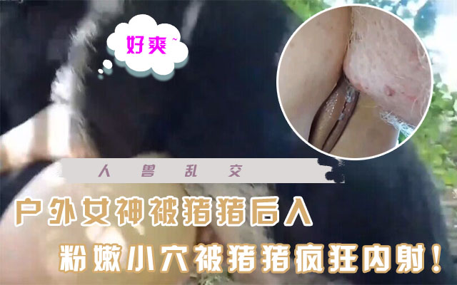 【人兽杂交】俄罗斯美女户外和猪猪操逼，无限内射！