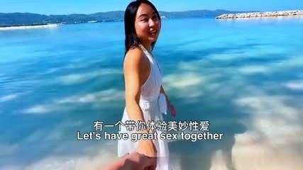 【野战】海滩性爱日记，户外裸体，海滩野战！